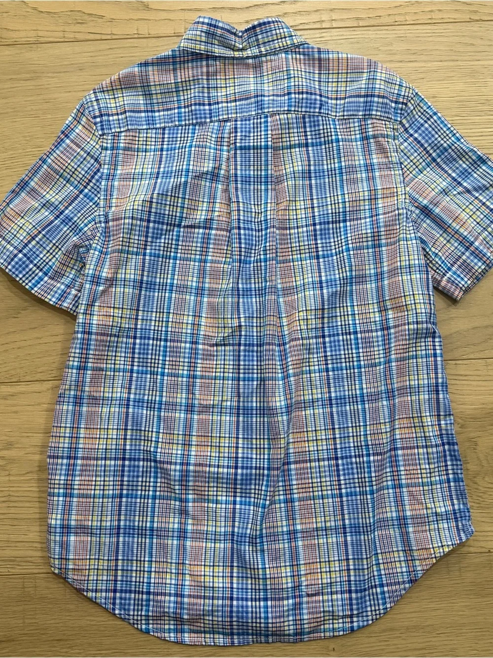 Ralph Lauren | Boys Blue Multi Plaid Short Sleeve Button-Down Shirt